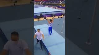 One of the best reactions in gymnastics😂#gymnastics #stillrings #worldcup #stick #olympics