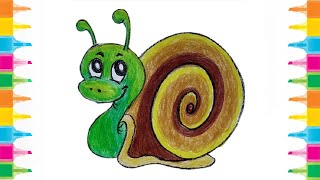 How to Draw a Snail (cute) – Easy Step by Step Tutorial