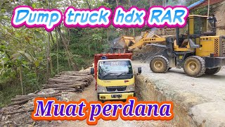 muat perdana RAR dump truck