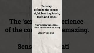 Sensitive vs. Sensory-Understanding the Difference! #english #englishlanguage #englishgrammar