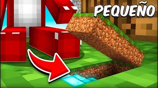 ¿Podrás sobrevivir en la BASE SECRETA más pequeña de MINECRAFT?