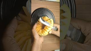 Muskmelon Peel Flower Carving | #muskmeloncutting  #melon #carving #short #newfilm #newmovie