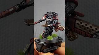 Black Templar Infernus Marine sergeant painting process! #warhammer #warhammer40k #40k #painting