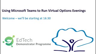 How to run a Virtual Year 9 Options Evening with Microsoft Teams