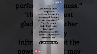 Finding Strength in Christ's Sufficiency (2 Corinthians 12:9) #bible  #motivation #ytshorts