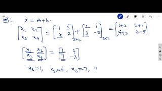 Intermediate Mathematics 1A Chapter Matrices - Problems on Addition of Matrices find unknown values