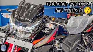 New TVS Apache RTR 160 2v 2024 edition detailed walk-around review || New features 😯