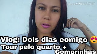 VLOG: TUOR PELO MEU QUARTO / MOSTRANDO MINHAS COMPRINHAS / LIMPANDO O QUARTO.. ROTINA DE DOIS DIAS