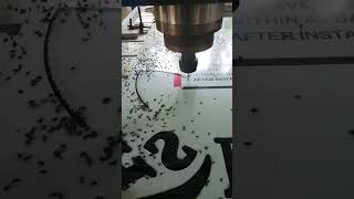 salon logo cut using CNC