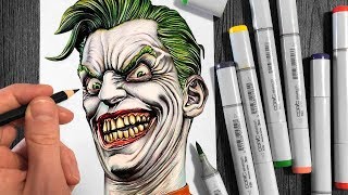 Drawing The Joker with Copic Markers