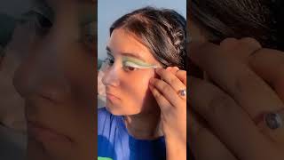 Green Siren Eyes Makeup Look 💘 #shorts #youtubeshorts #makeuptutorial #makeuplook