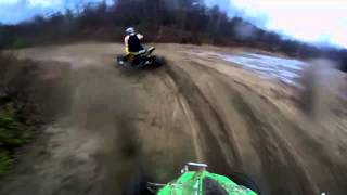 Kfx 450r chasing Ltr450 go pro helmet