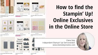 Find the Stampin' Up! Online Exclusives