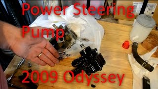 2009 Honda Odyssey Power Steering pump and reservoir , How To Replace a