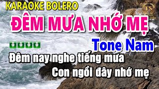 Karaoke Đêm Mưa Nhớ Mẹ Tone Nam Nhạc Sống | Sinh Nguyễn Karaoke