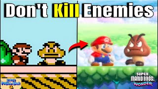 Every 2D Mario Game but I Can’t Kill Enemies