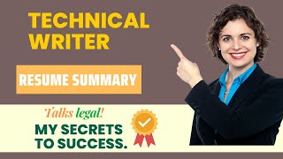 Technical Writer Resume Summary II How To Write Professional Headline - Resume Tips