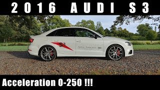 2016 Audi S3 2.0 TFSI 310 HP Acceleration 0-100 0-250 km/h / Przyspieszenie