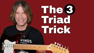 Using 3 Triads Across the Neck to IMPROVE your Playing