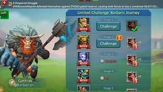 Lords mobile Barbarian limited Challenge Stage 2 | barbaric journey stage 2 | Gothrak stage 2