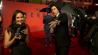 Adam Driver Makes A New Friend On The Carpet I Ferrari Premiere in London