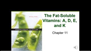 Fat-Soluble Vitamins (Chapter 11)