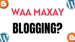 Waa Maxay Blogging Sidee Lacag Looga Sameeyaa Blogging Wax Badan Ka Ogow Blogging 2023  #blogging