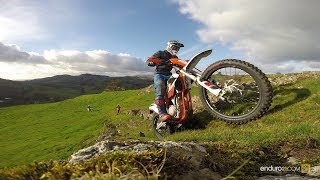 KTM Freeride taming the beast in Abberbeeg Wales