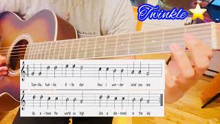 Twinkle ⭐️🎶🎶🎸guitar notes