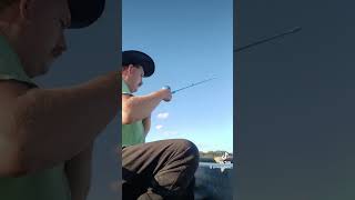 Northern Pike caught on kids rod #fishing #fishingvideo #kidsfishing #kidspole