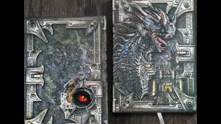 3D Evil Dragon Embossed Notebook Vintage Journal Handcrafted Unboxing