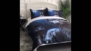 3D printed wolves duvet cover is a best gift for animal lovers.