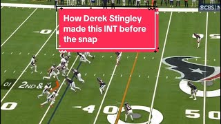 How Derek Stingley made this INT before the snap