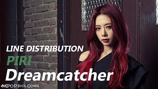 Dreamcatcher - PIRI | Line Distribution (Color Coded)