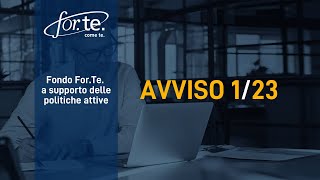 Avviso 1/23 - Politiche Attive del Lavoro