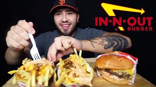 IN N OUT MUKBANG  • Savage Mode 🍔 SLOPPY EATING