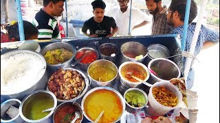 Hardworking Young Boy Selling Unlimited Roadside Meals | Chicken Rice, Fish Rice | Street Food Vizag