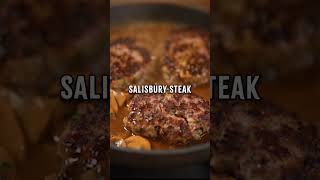 DELICIOUS  Salisbury steak with a rich, tasty onion and mushroom sauce