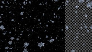 Christmas Snow Flakes Alpha Snowflakes Overlay Animation Video Background Transparent