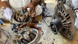 How to restoration an old generator of passenger bus | Replacing Generator and bearing installation