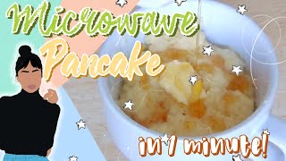 EASY microwave pancake | Only takes 1 minute + prep! 😋🥞(𝘮𝘦𝘵𝘳𝘪𝘤 𝘮𝘦𝘢𝘴𝘶𝘳𝘦𝘮𝘦𝘯𝘵𝘴 𝘪𝘯 𝘥𝘦𝘴𝘤.)