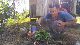 Masak Sayur Tutan campur Bosou Pinonggian Babi Selera Orang Kampung  memang Terbaik