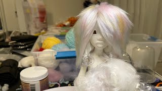 BJD Wig Making - Floof wig for Maddybears Starlight Part 6