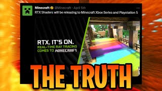 The Dark Truth About RTX Raytracing Shaders Coming to Minecraft PS5 & Xbox ONE (Lies, and Deception)