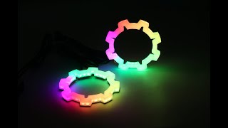 RGB Sequentail with Yellow Turn Singal Gear Halos (snowflake halos)