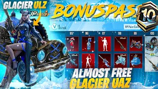 OMG 😱 Glacier Uaz Is Here | Almost Free Glacier Uaz | A10 Bonus Pass Leaks | Pubgm\bgmi