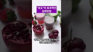 "포도"의 효과적인 섭취방법