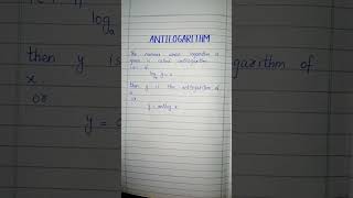 Antilogarithm