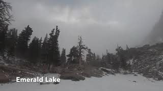 Hiking and snowshoeing at Rocky Mountain National Park - Emerald Lake