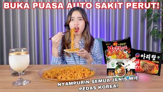 CAMPURIN SEMUA MIE PEDAS KOREA BUAT BUKA PUASA + TAKJIL KEKINIAN! | Aurelliaurel